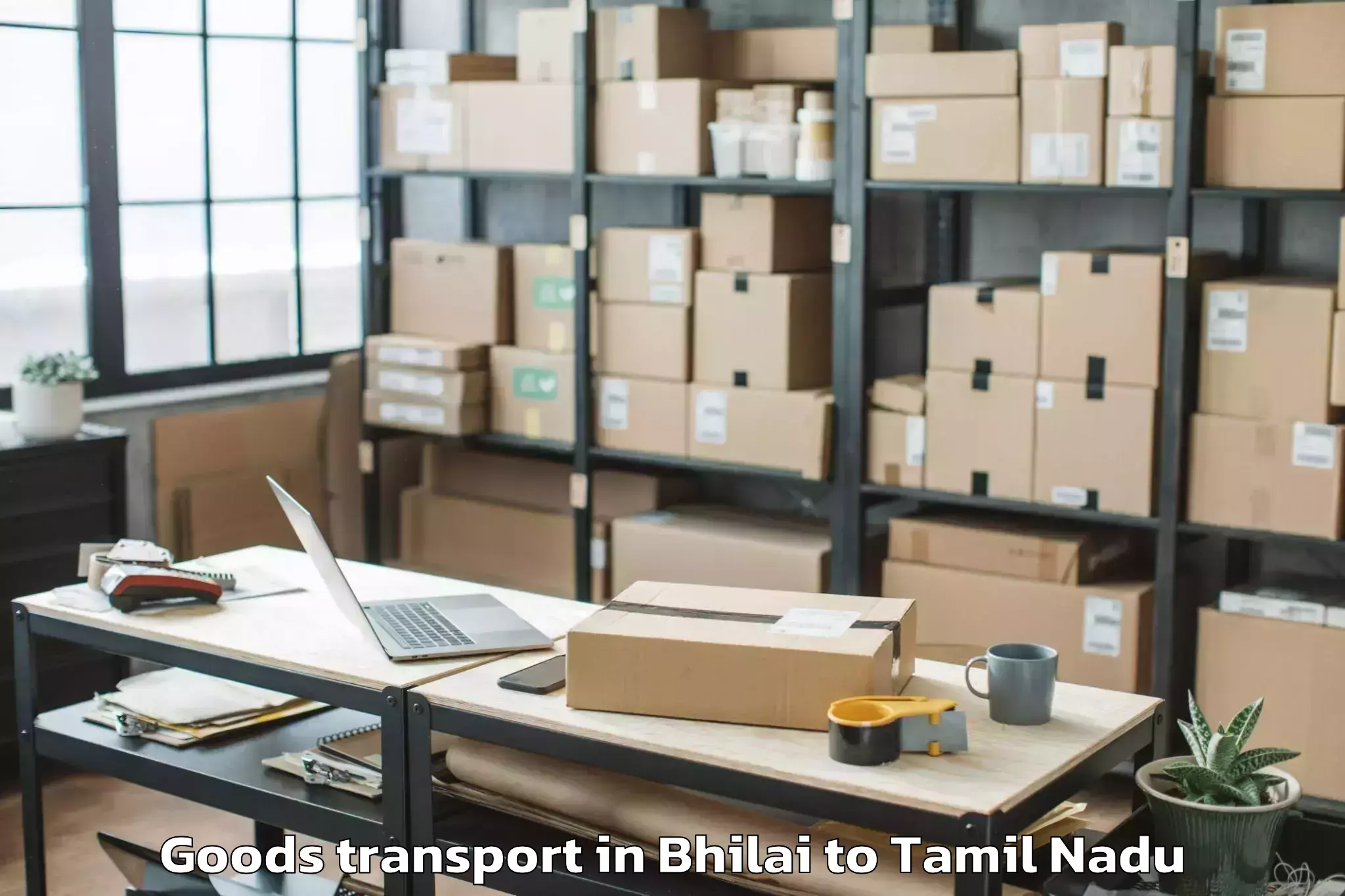 Discover Bhilai to Avudayarkoil Goods Transport